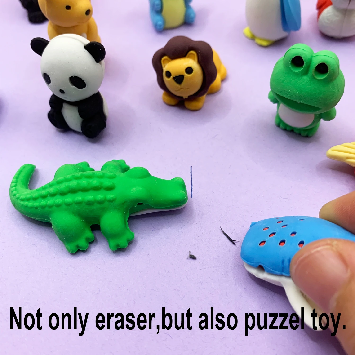 Animal Erasers Pencil Erasers Puzzle Erasers Desk Pets Mini Take Apart Erasers Toys for Party Favors,Classroom Students Prizes,