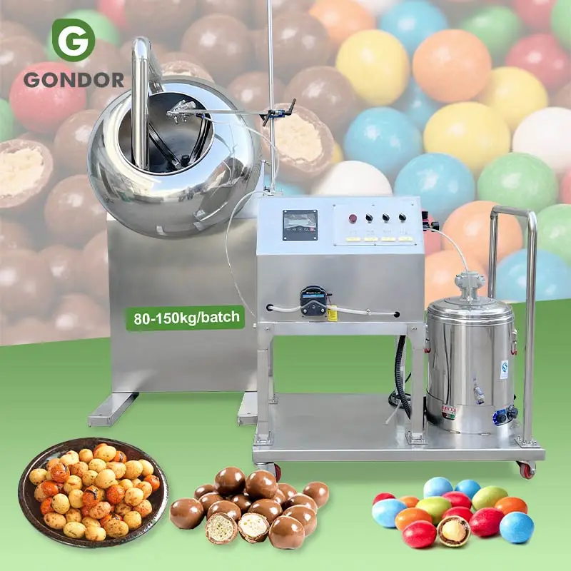 Gummy Candy Almond Food Drum Mini Small Nut Dates Chocolate Sugar Pan Peanut Coating Machine for Sale