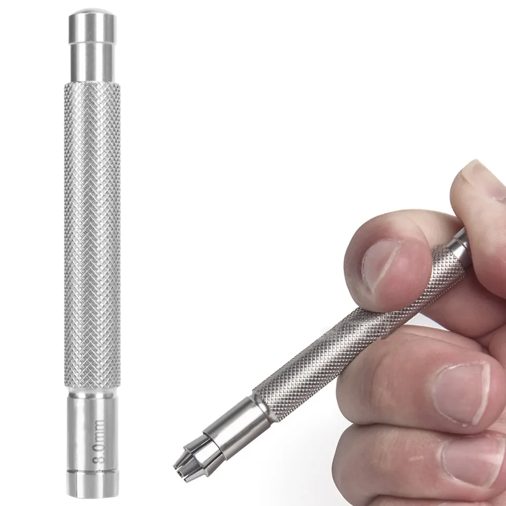 Handy Silver Watch Crown Winder Stainless Steel Length 8cm Watch Repair Tool Mechanical Watch Winder For Watch Stores