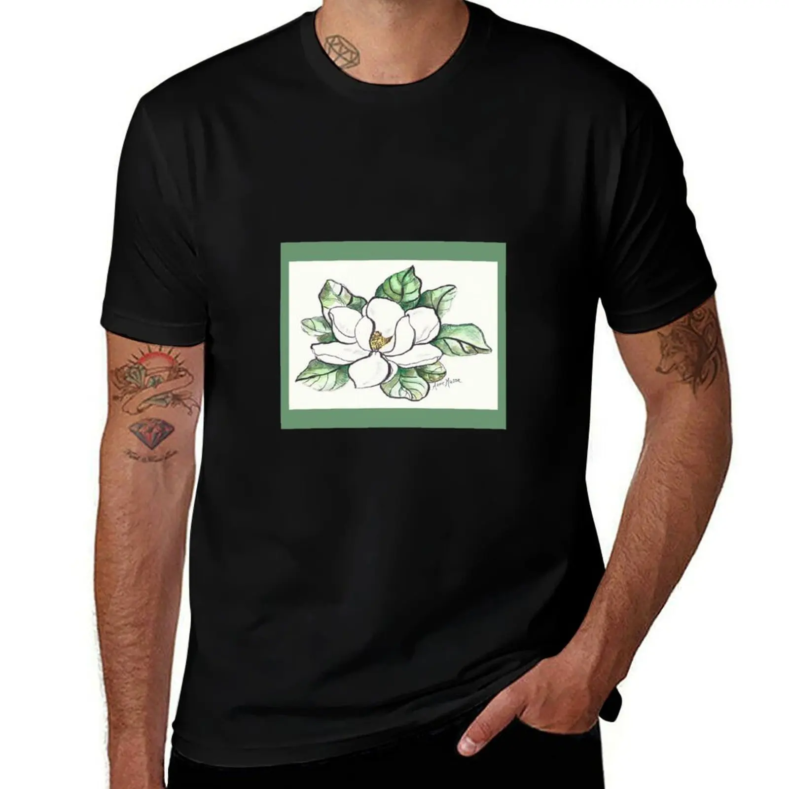 

Southern Magnolia - watercolor illustration T-Shirt affliction shirts graphic tee shirt cute clothes t shirts for men cotton