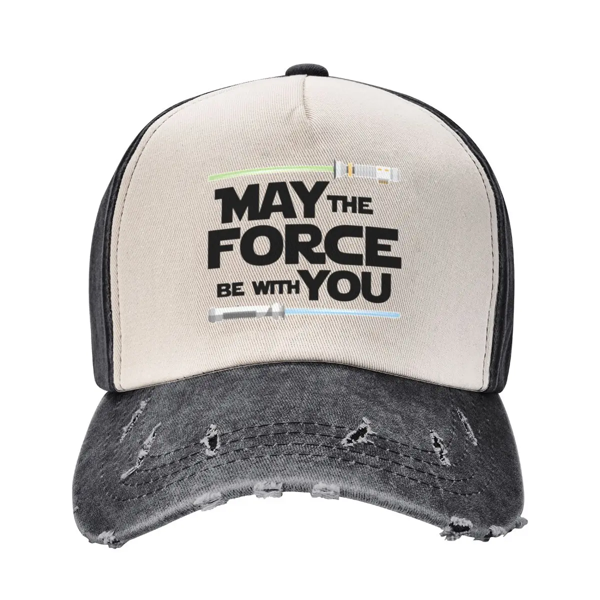 May The Force Be With You Sabers Baseball Cap Big Size Hat Dropshipping Sunhat hiking hat Women's Men's