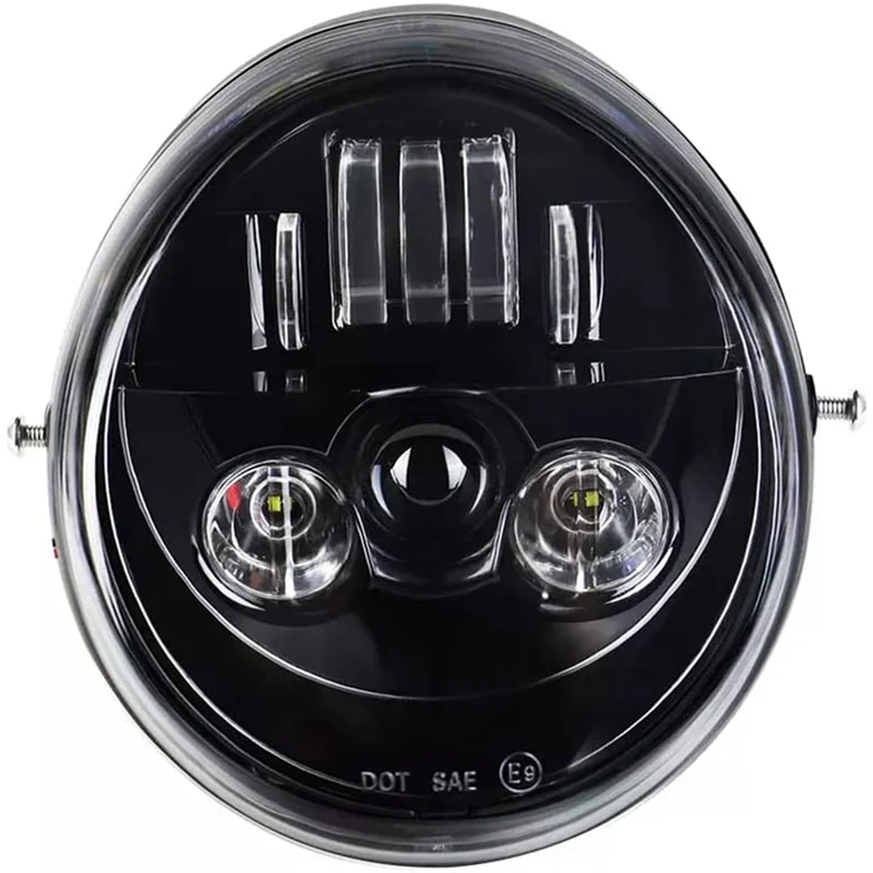 

For V Rod VRSCF VRSC VRSCR 2002-2017 Vrod LED Front Headlight HI/Low Beam Motorcycle Light Lamp, Black