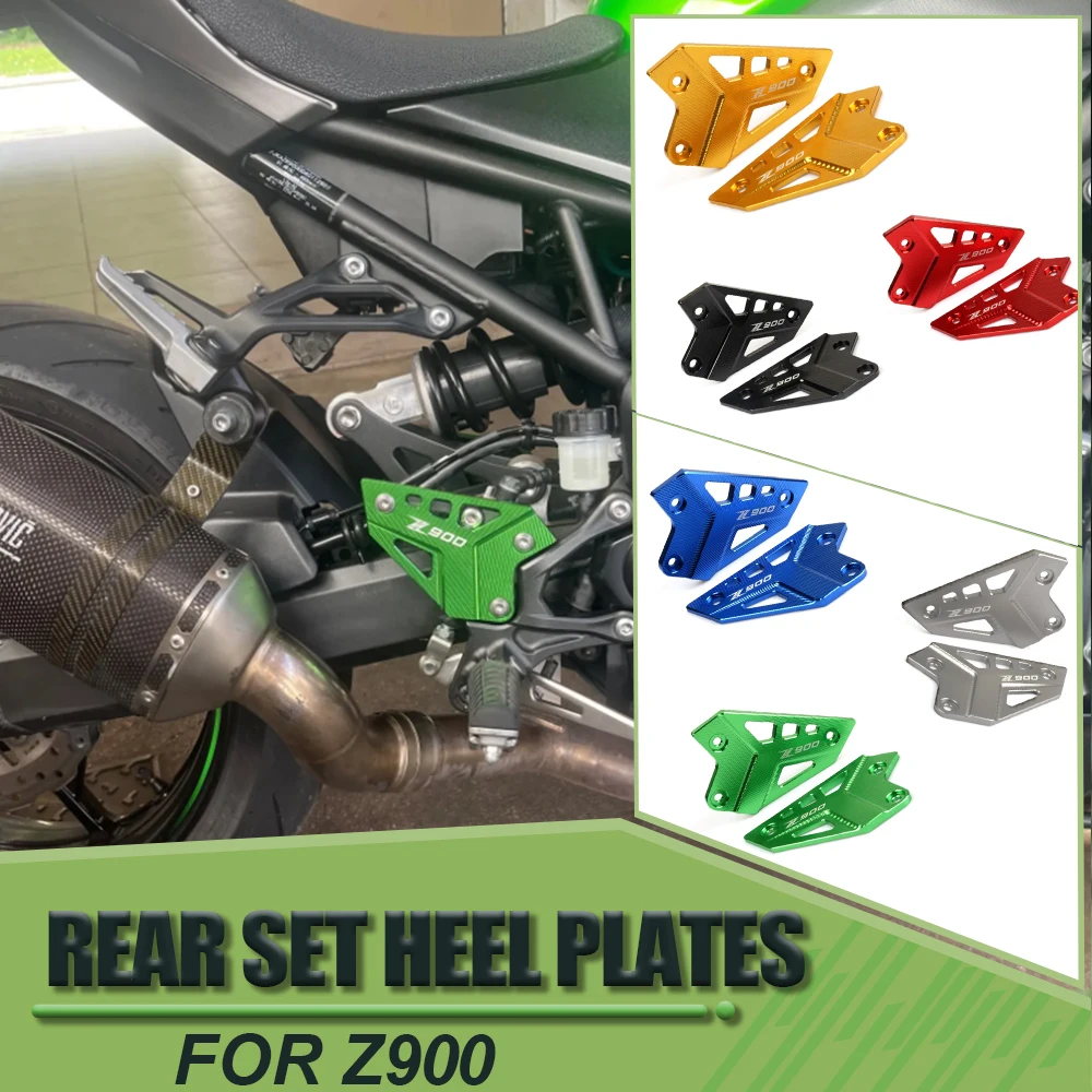 

Motorcycle Accessories FootPeg Footrest Rear SET Heel Plates Guard For KAWASAKI Z900 Z 900 2017 2018 2019 2020 2021 2022-2024