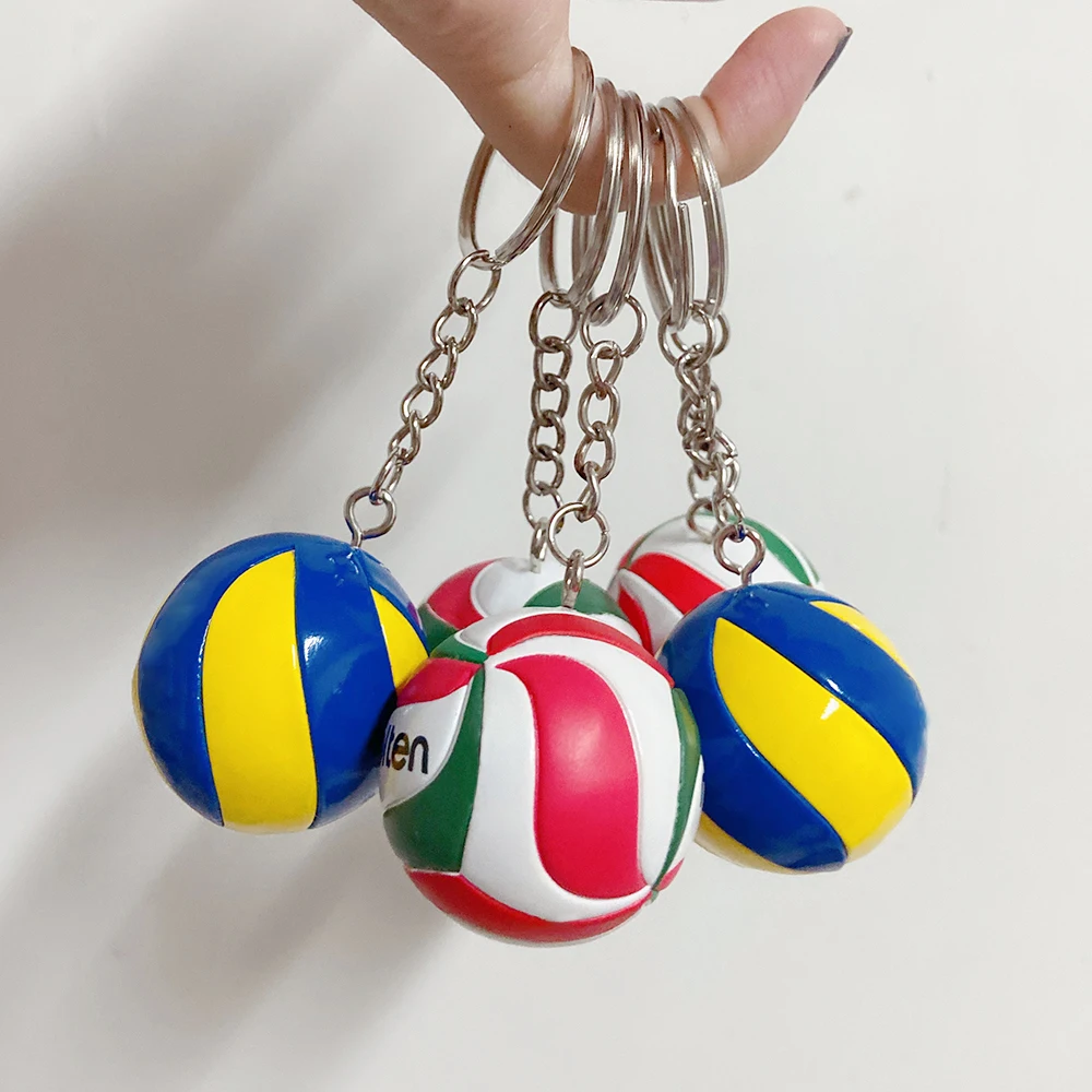 personalized anime Volleyball keychain Mini PVC Sport Car haikyuu KeyChain volleyball Ball Key Holder Ring For Players Men Women