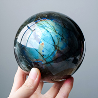 Labradorite ball natural polished labradorite natural stone ball crystal gemstone glossy stone room decoration