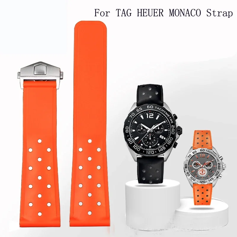 Watchband For TAG HEUER F1 Racing Car, CARRERA  And Diving Series, High Quality Silicone Rubber Watch Strap Men  22mm