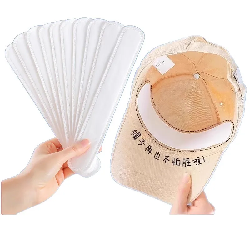 100PCS Pieces of Hat Sweat Absorbing Tape, Summer Hat, Sun Visor and Hat Shrink Stickers, Sweat Absorbing Rubber Pads