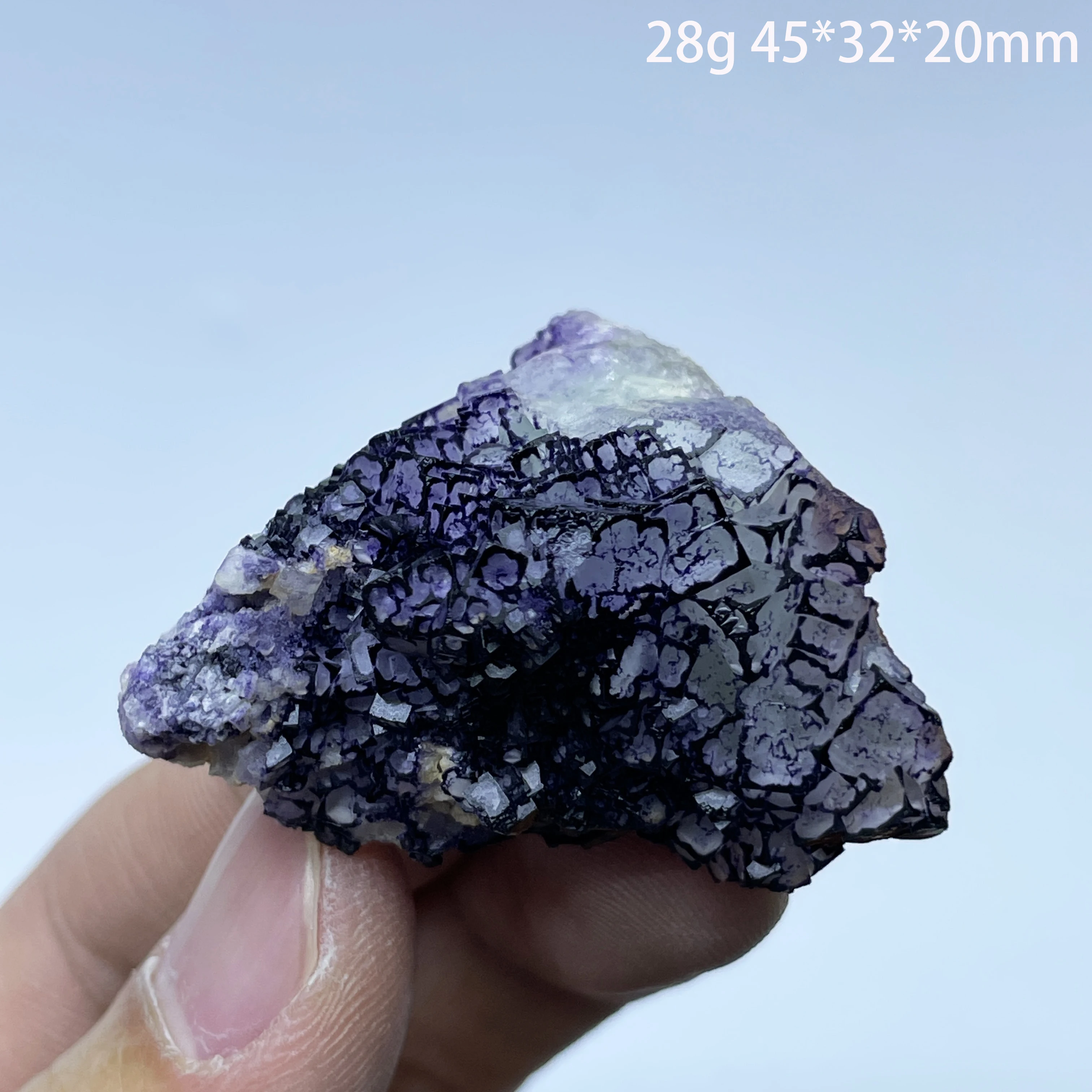 Natural Purple Edge Fluorite Mineral Specimen Reiki Healing Stone for Home Decor China Original Teaching Specimen
