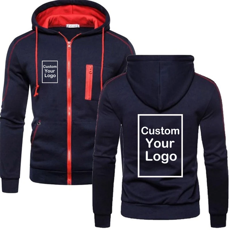 Mens Fashion Zipper Hoodie Sweater Coat Casual Sports Jacket Zipper Coat