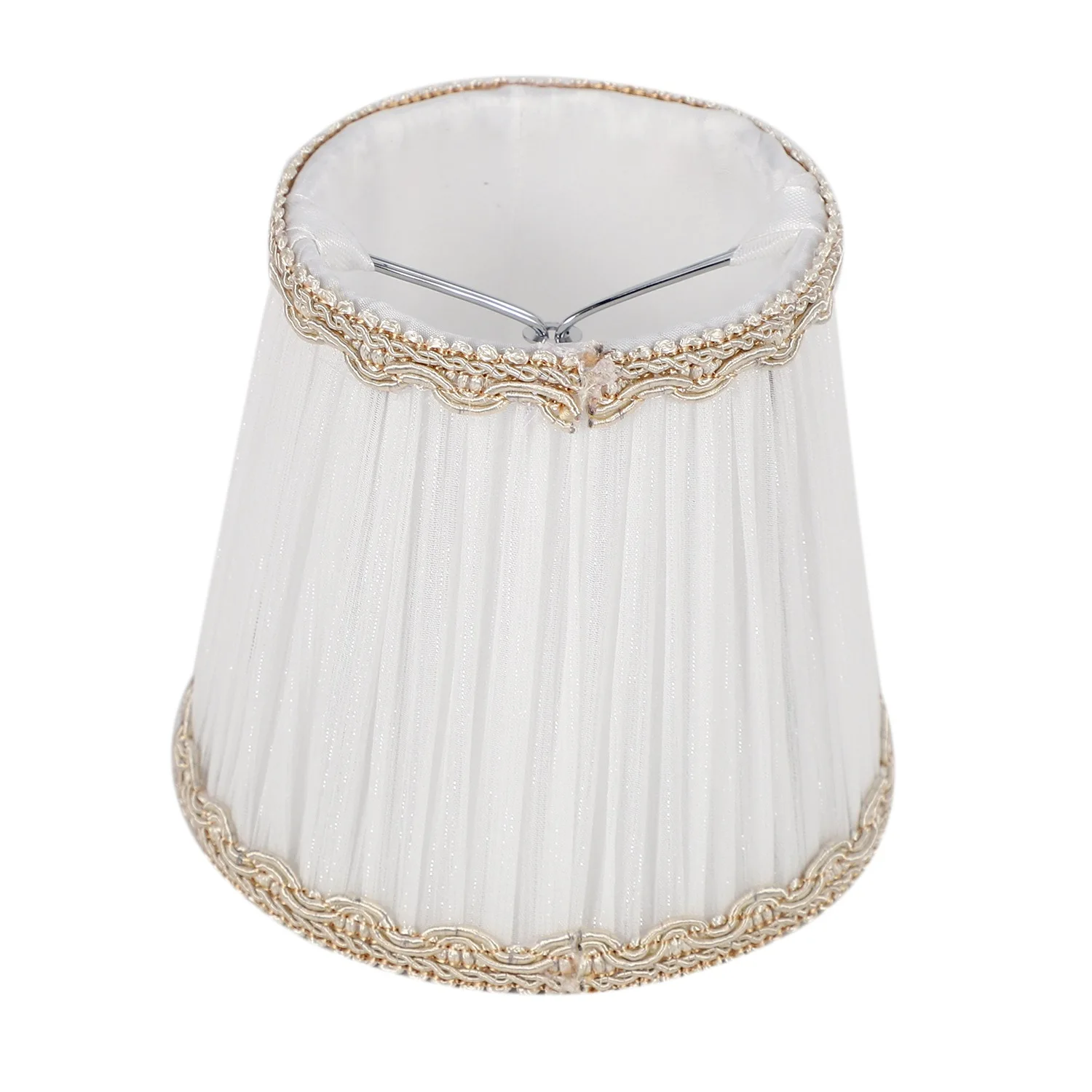 2025 Trend Chandelier Shades,ONLY For Candle Bulbs,Clip-On Fitter Lamp Shades,Set Of 6, White