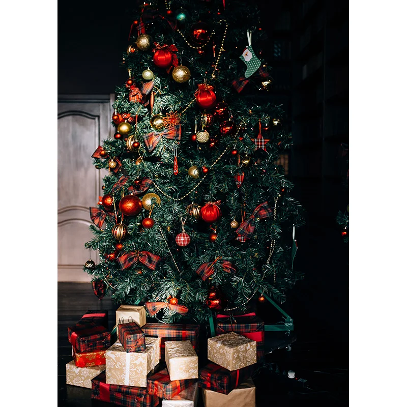 NITREE Christmas Indoor Theme Photography Background Christmas tree Children Backdrops For Photo Studio Props JPE-03