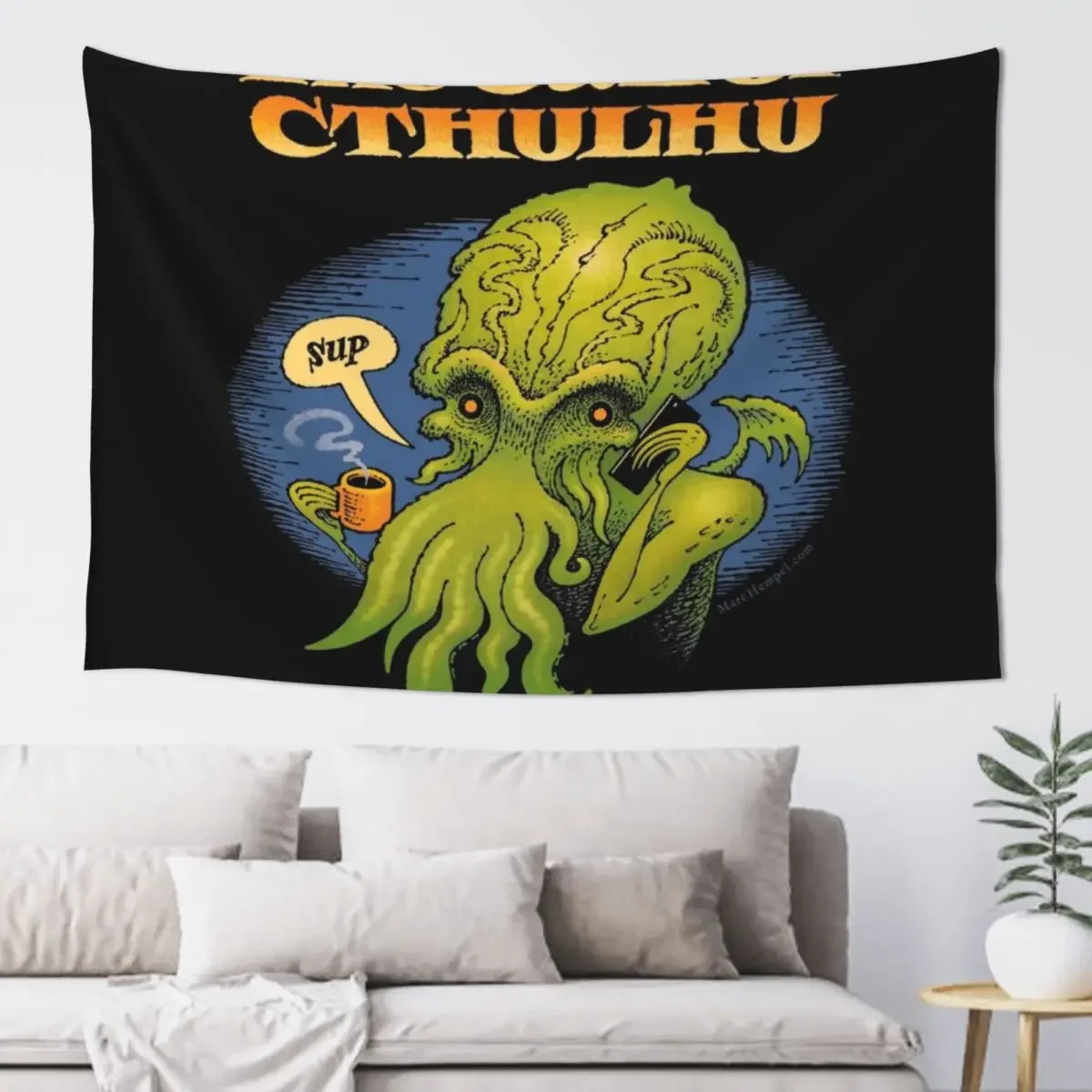 The Call of Cthulhu! Tapestry Bedrooms Decorations Decoration Aesthetic Funny Aesthetic Decoration Tapestry