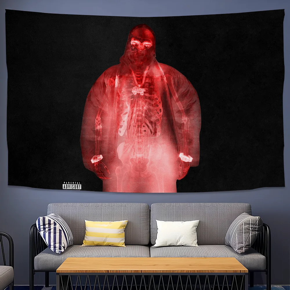 العلم للفن مغني الراب ألبوم غرفة الخيال العلمي ديكور المنزل الجدار الشنق المنزل Y-Yeat ديكور راية