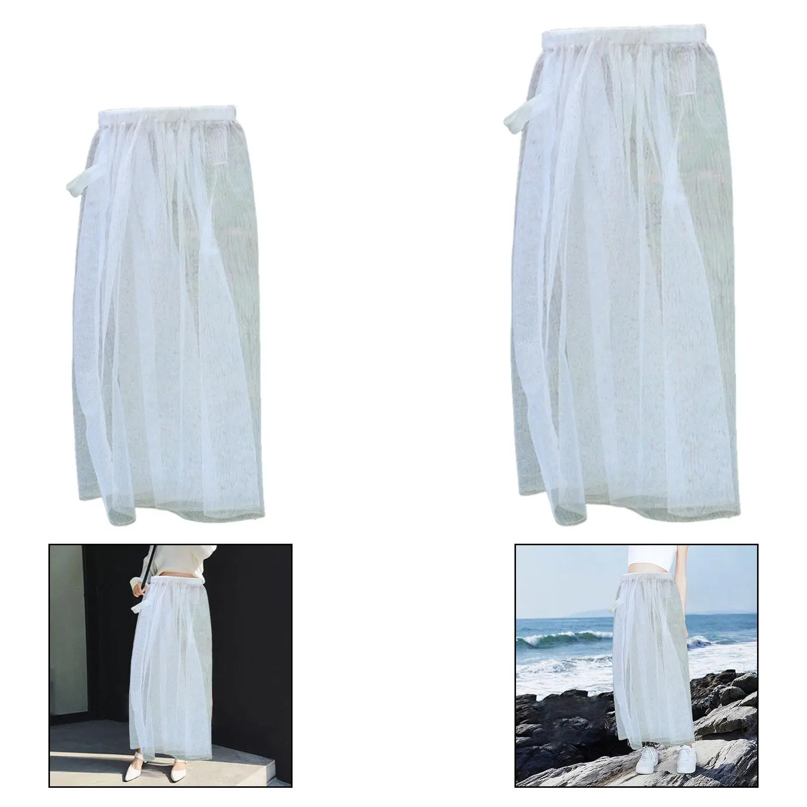 Outdoor Netting Skirt for Gardening White Lightweight Multifunctional High Density Mesh Breathable Overdress