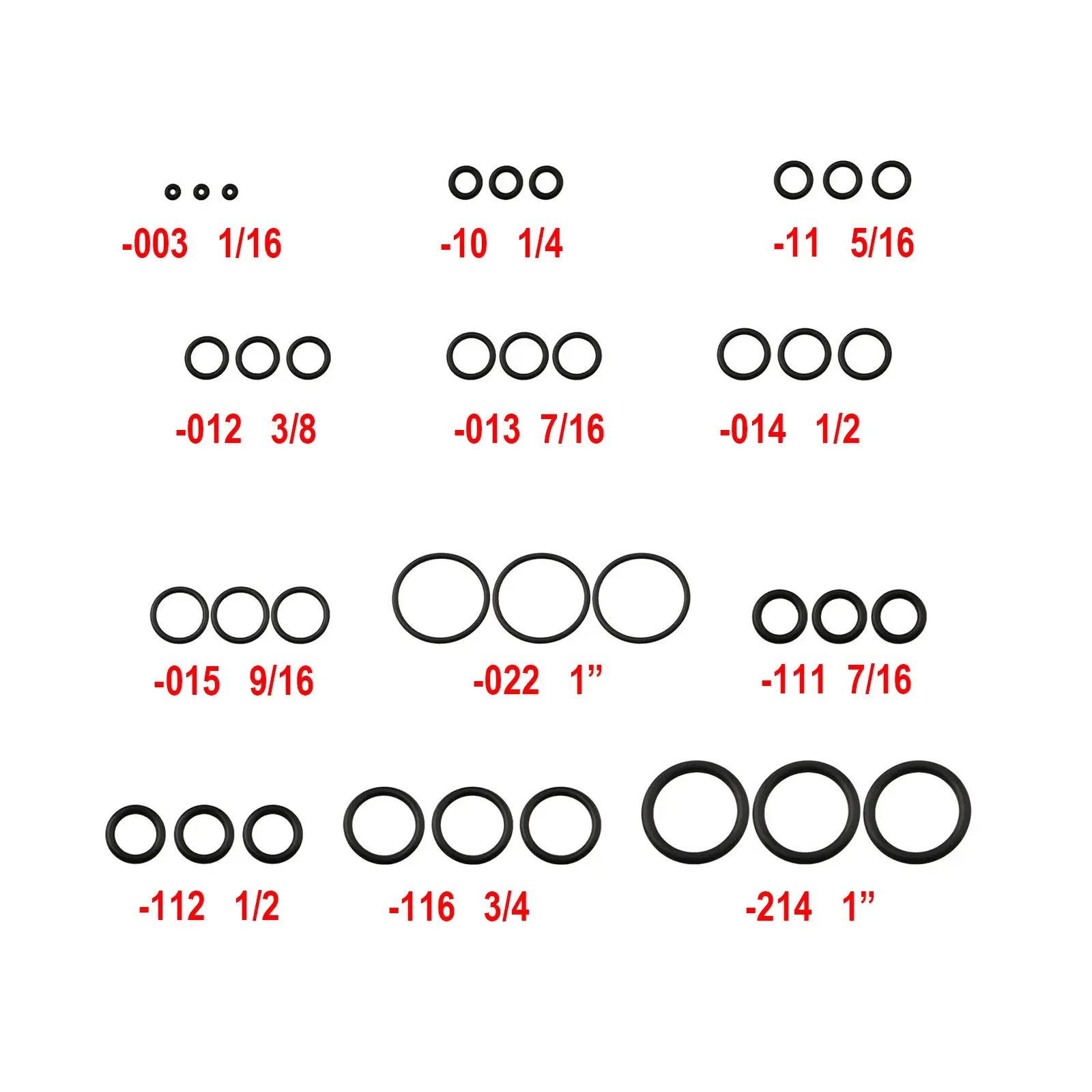 170pcs Scuba Diving Rubber Seal Tank Valve Hose Regulator Seal Rings Repair Tools Parts Scuba Diving Accessories Replace Kits