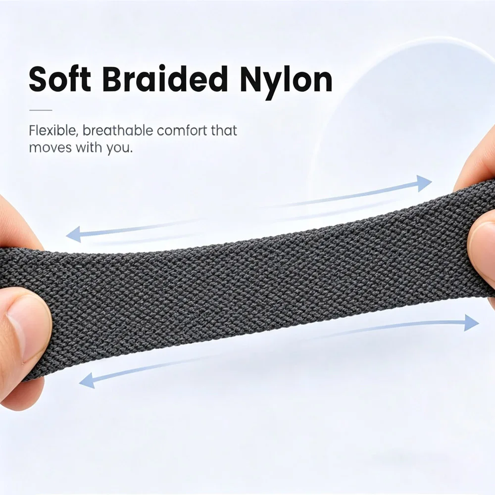Magnetisches Nylon-Schlaufenarmband für Google Fitbit Air Smartwatch-Zubehör, atmungsaktives Sportarmband, Fitbit Air Armband. – Detail 4