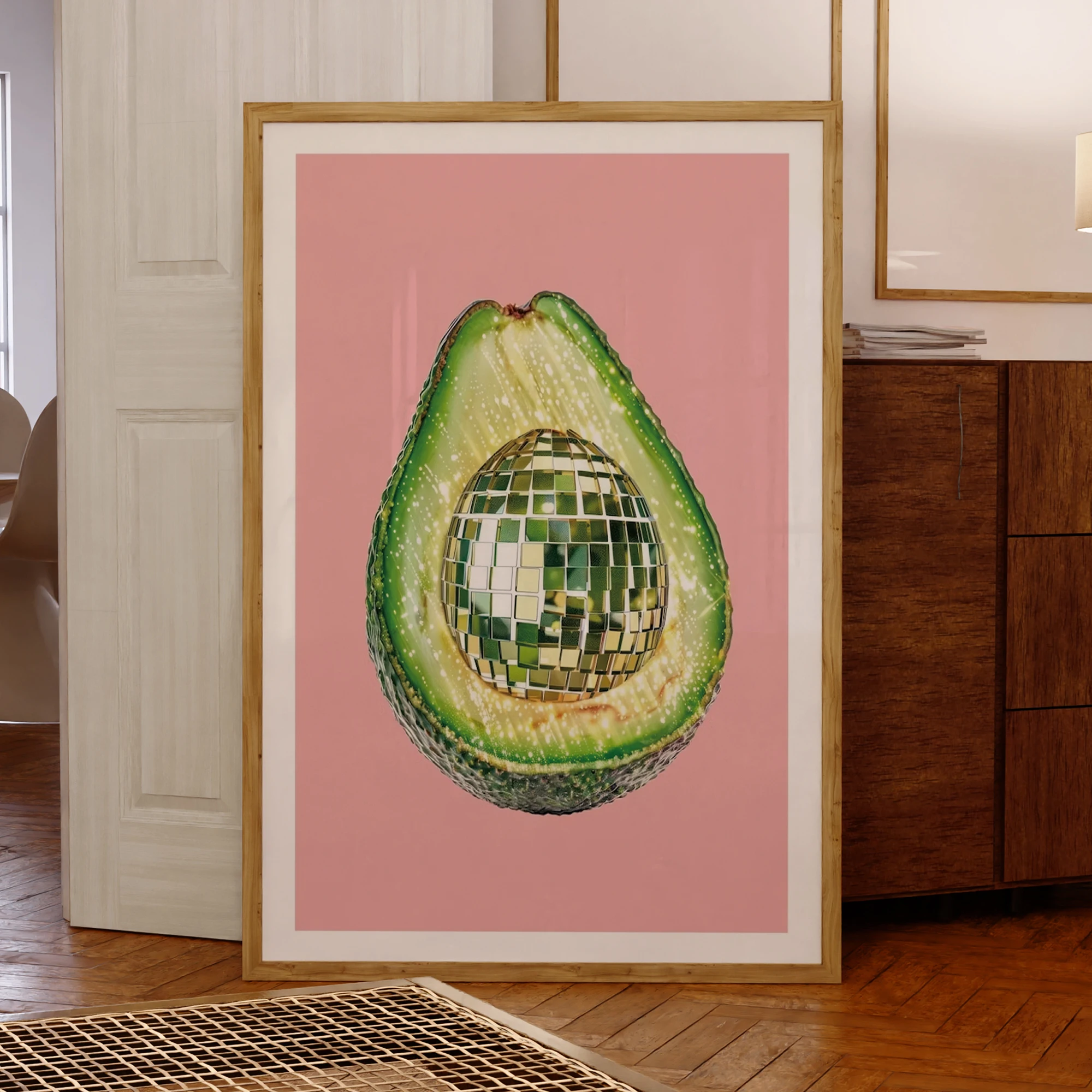 Disco Ball Avocado Wand Kunstdrucke Leinwand Malerei Poster Bild Für Wohnzimmer Kinder Schlafzimmer Wohnkultur