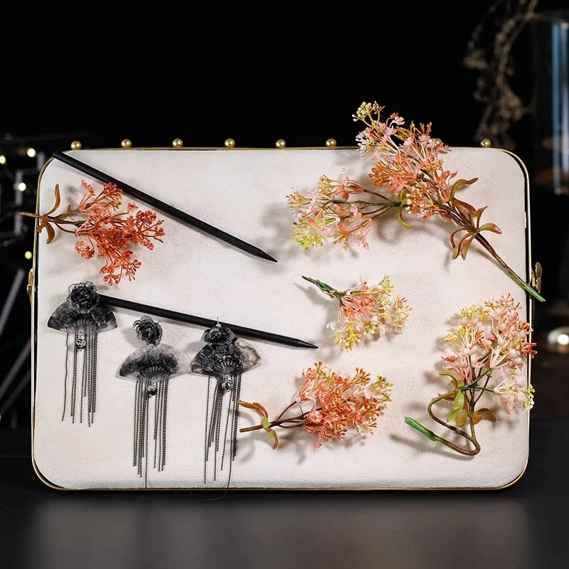 غطاء رأس الزفاف زهرة اصطناعية دبوس الشعر دعوى شيونغسام الصباح العباءات Hanfu استوديو التصوير فستان نخب إكسسوارات الشعر