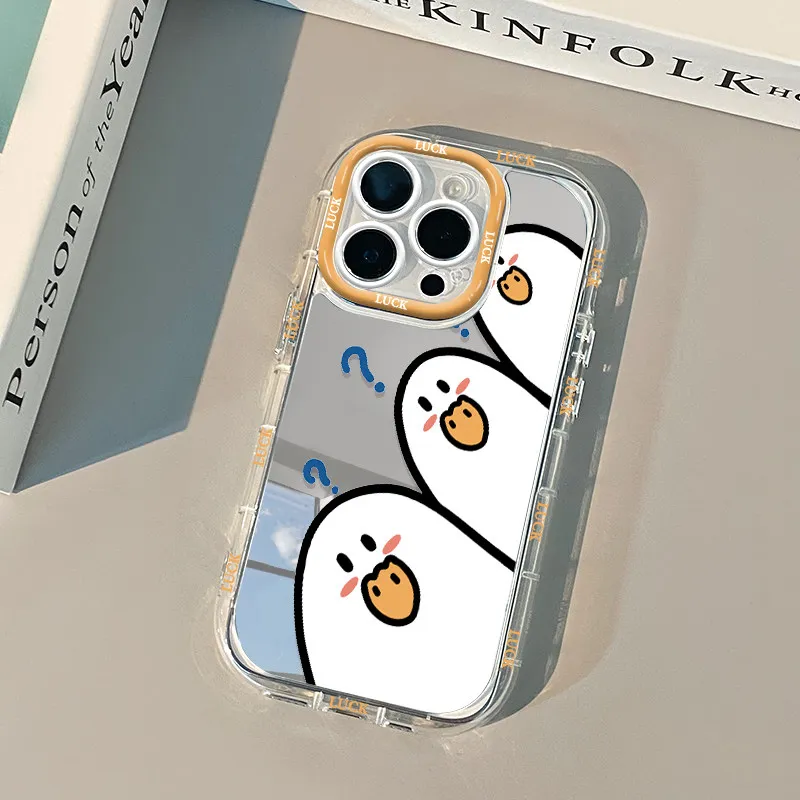 Niedliches Kätzchen, Liebliche Katze, Luftkissen-Spiegel-Handyhülle für iPhone 17 15 14 16 Pro Max 13 12 11 Pro XR XS 7 8 Plus 17Air Art Cover – Detail 11