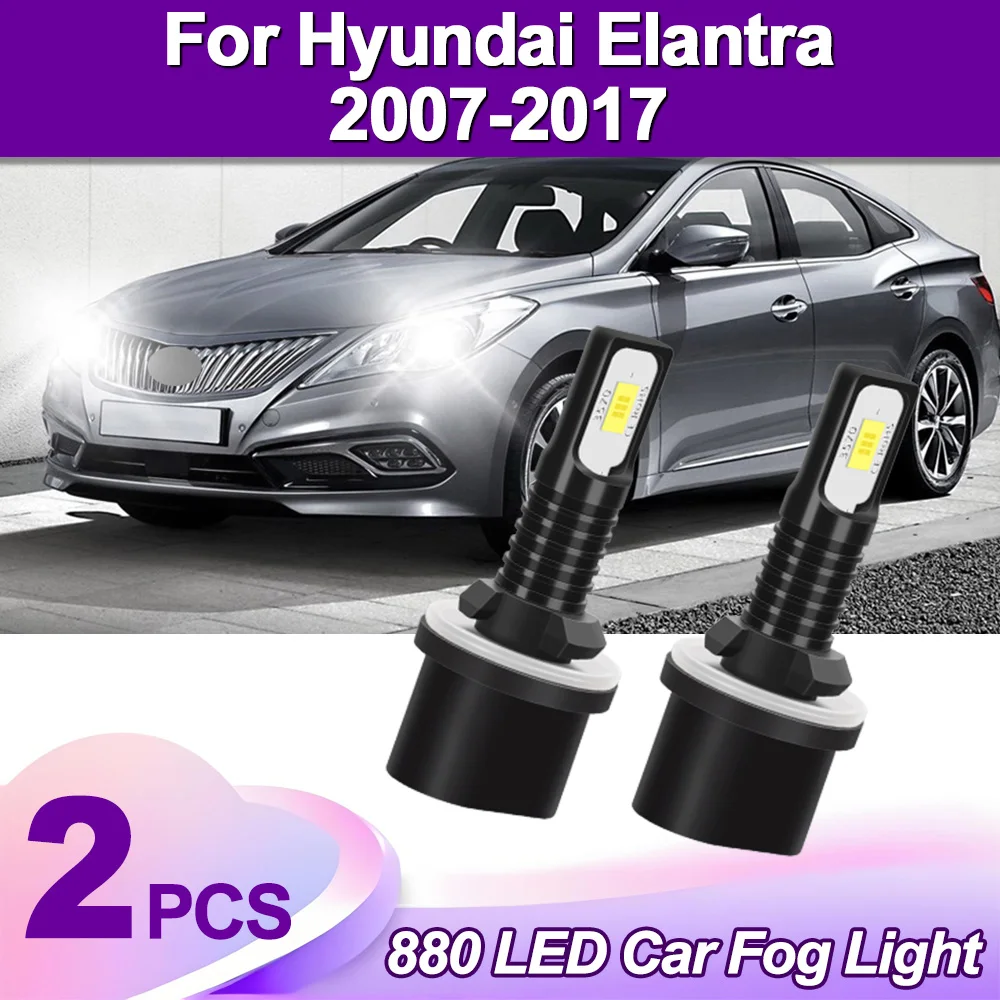 

2 шт., 90 Вт, высокая мощность 20000LM 880, светодиодные передние противотуманные фары, автомобильные противотуманные фары, белые 6000K Plug And Play 12 В для Hyundai Elantra 2007-2017