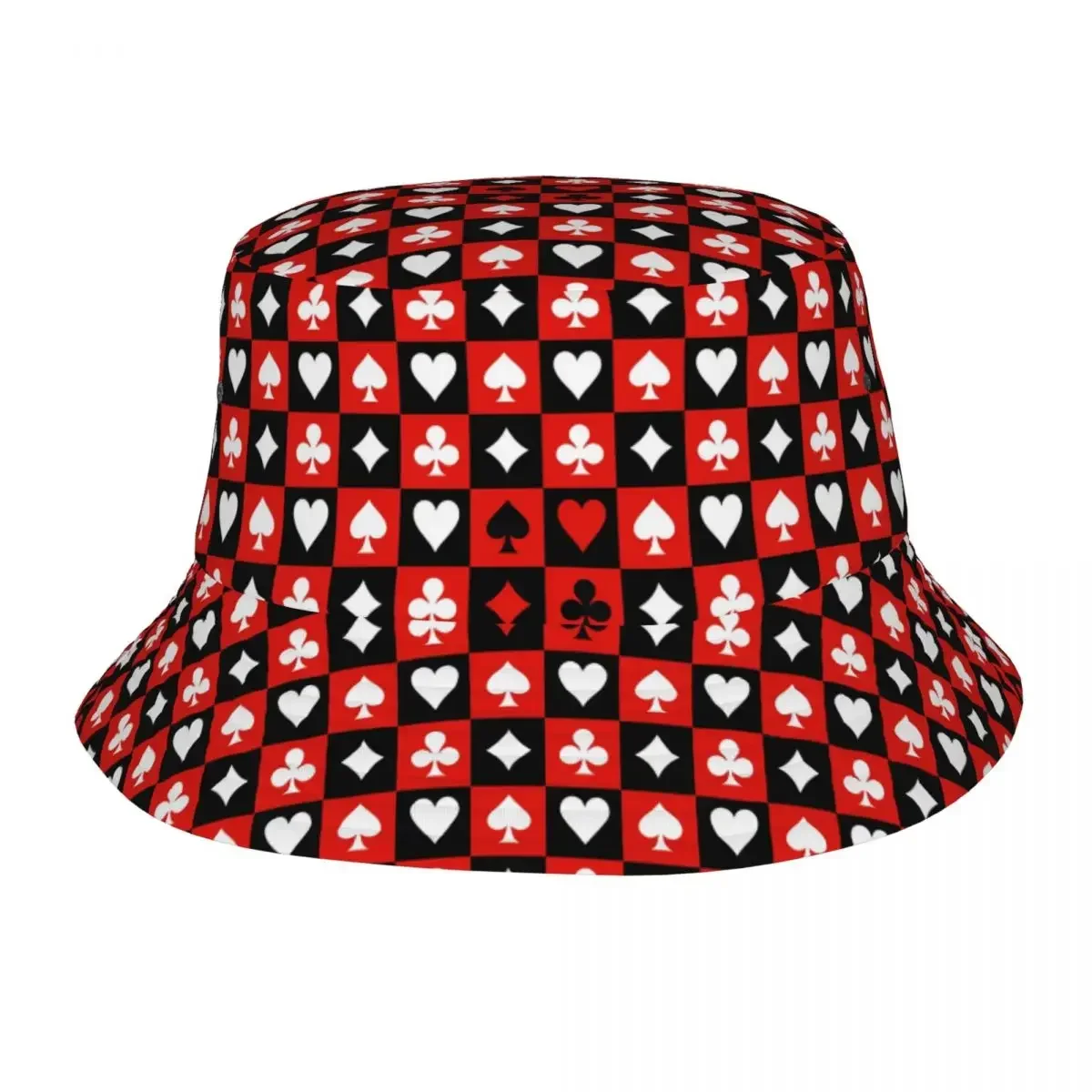 Card Suit Chess Board Fisherman Cap Hip Hop Gorras Summer Unisex Bucket Hat Outdoor Gardening Beach Camping Hiking Fishing Caps