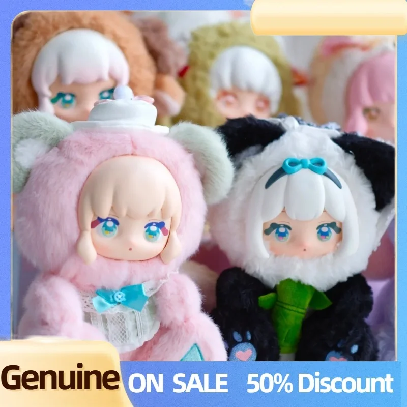 ของแท้นีนีซี แอนิมอล ปาร์ตี้ ซีรีส์ตุ๊กตาบลายด์บ็อกซ์ของเล่นสะสม Ninizee Figurine Kawaii Doo โต๊ะตกแต่งห้องสร้างสรรค์ของขวัญ