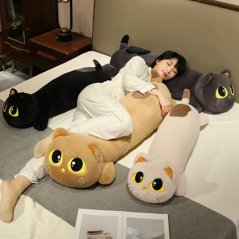 

Adult Long Cat Shape Pillow Soft Cushion For Bed Bedroom Sofa Living Room Bay Window Office Decor