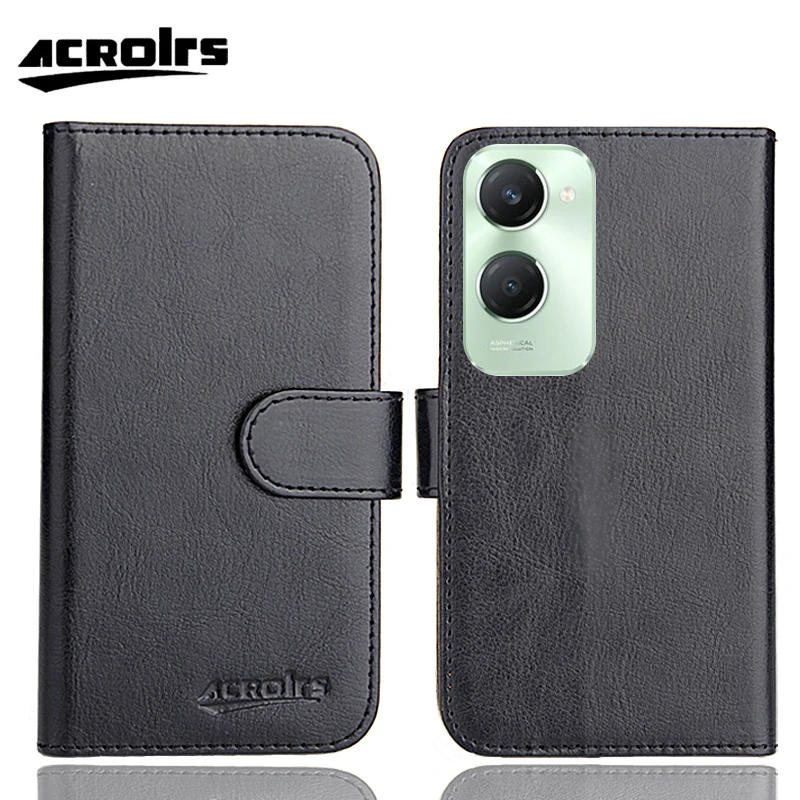 ل Vivo Y36c 5GCase 6 ألوان موضة محفظة قلابة فتحات بطاقة أغطية جلد مقاومة للانزلاق أكياس الهاتف الواقية