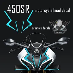 Adesivo riflettente per carenatura anteriore del motociclo decorazione accessori per decalcomanie a righe parabrezza impermeabile per CFMOTO 450SR