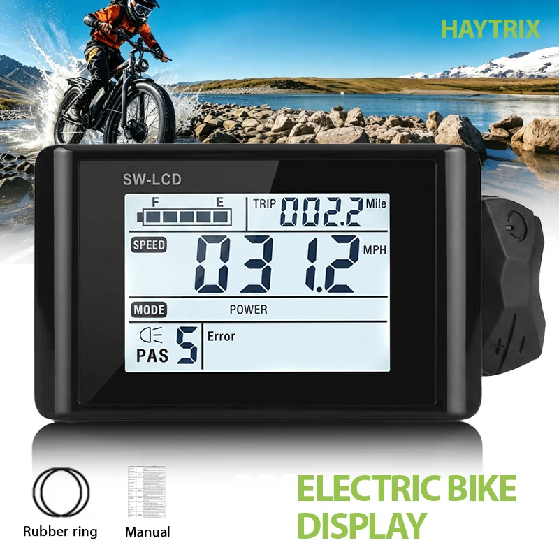 SW900 【uart2】 Cycling Computer Fatbike Display EBike LCD Speedometer for Bicycle Accessories Electric Scooter Computer