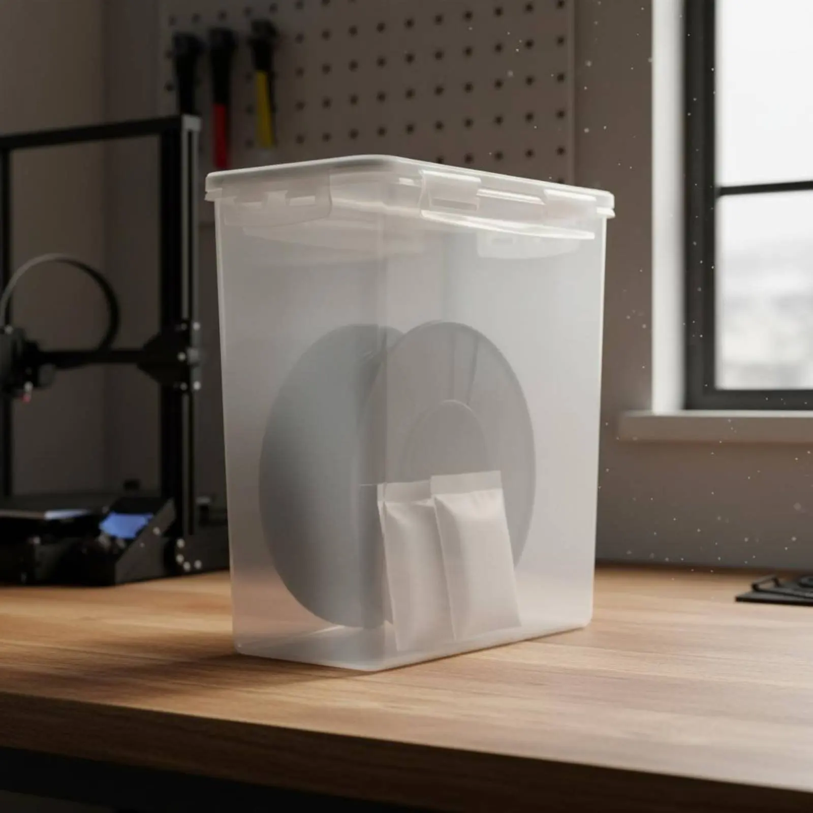 Sealed Filament Storage Box Dustproof Moisture-Resistant Filament Container Humidity Monitor Bearing Bearings for Makers