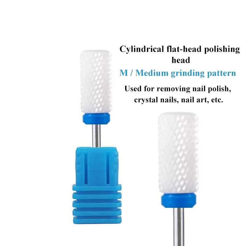 TFSCLOIN 5 sztuk zestaw wierteł do paznokci ceramicznych Manicure elektryczne pilniki do paznokci frez żel usuń akcesoria