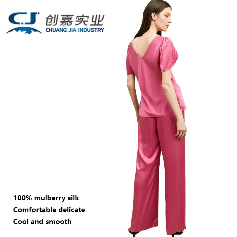 Luxury Natural Silk Women's Suit - shiny, Cool Comfortable Home Wear, Casual Suit Cozy Pajamas Collection Cool and Breathable