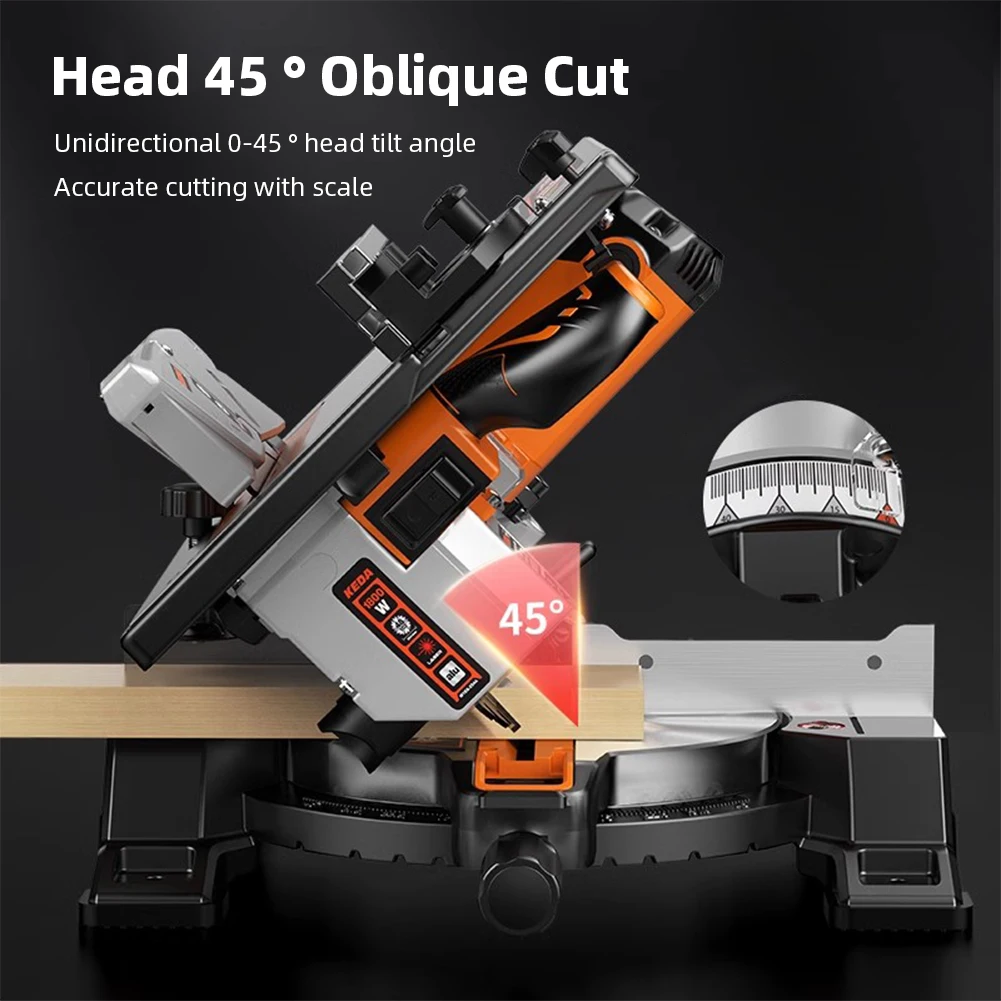 Electric Compound Saw 10 Inch Table Saw Miter Cutting Boundary Aluminum Machine 45° Woodworking Dual Purpose All-in-One Machine
