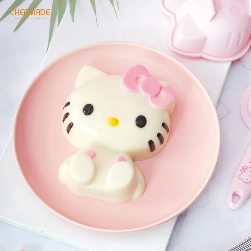 4-inch Sanrio silicone Anime Doll ice cream mold DIY Chocolate Dessert Popsicle Moulds Maker Reusable Mold With Lids