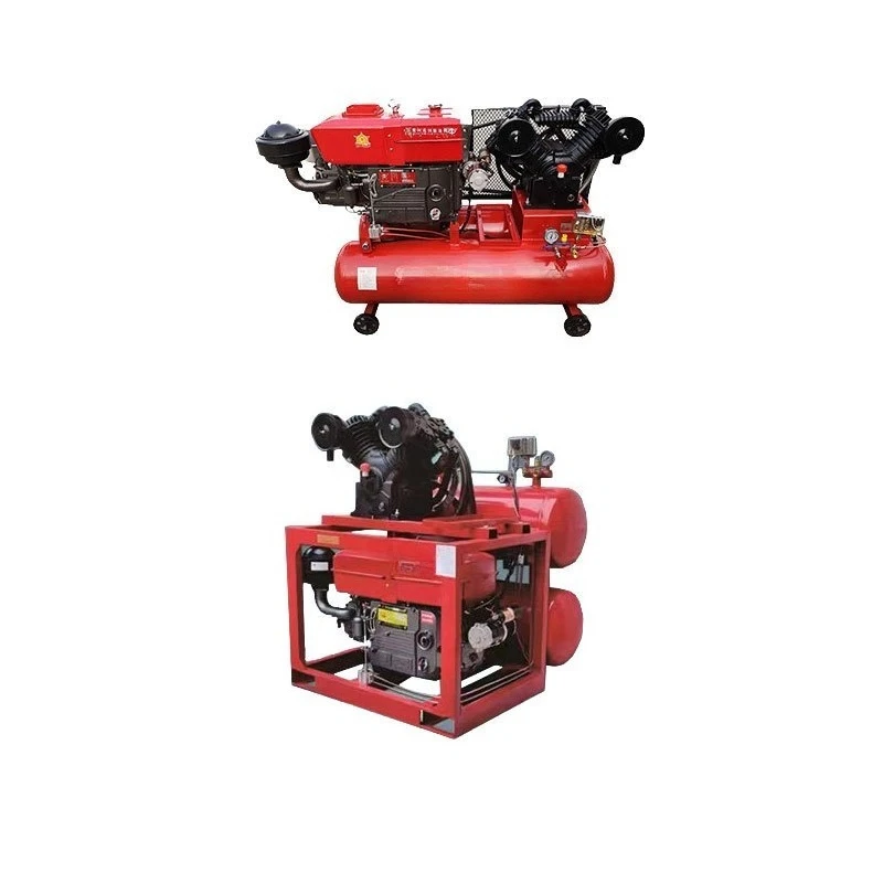 Self-controlled flow tire repair air compressor