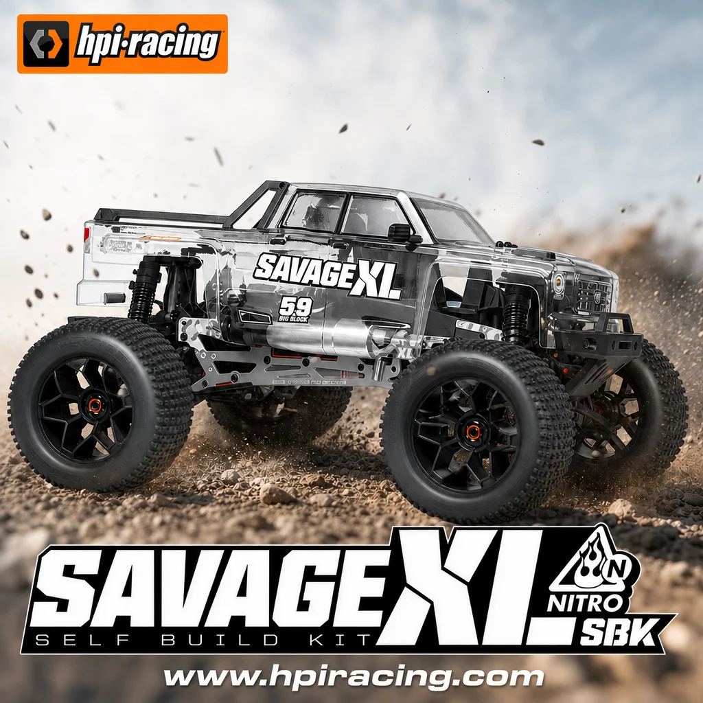 Hot HPI Savage XL 5.9 SBK Oil-Powered 1/8 Remote Control Car 4WD Climbing Off-Road Vehicle KIT Version 160550 RC Car Adult Toy