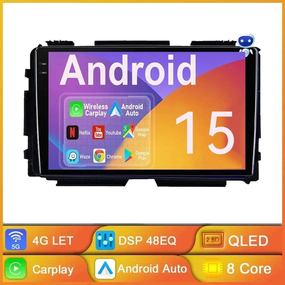 

Android 15 Carplay Auto Car Radio For Honda HR-V HRV XRV Vezel 2013 2014 -2018 2019 Car Radio Multimedia Navigation GPS IPS DSP