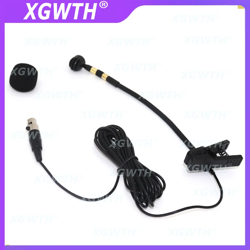 Micrófono de cuello de cisne cardioide, condensador para Shure AKG Samson, Saxo inalámbrico, rendimiento de escenario, 4 pines, 3 pines, 3,5mm