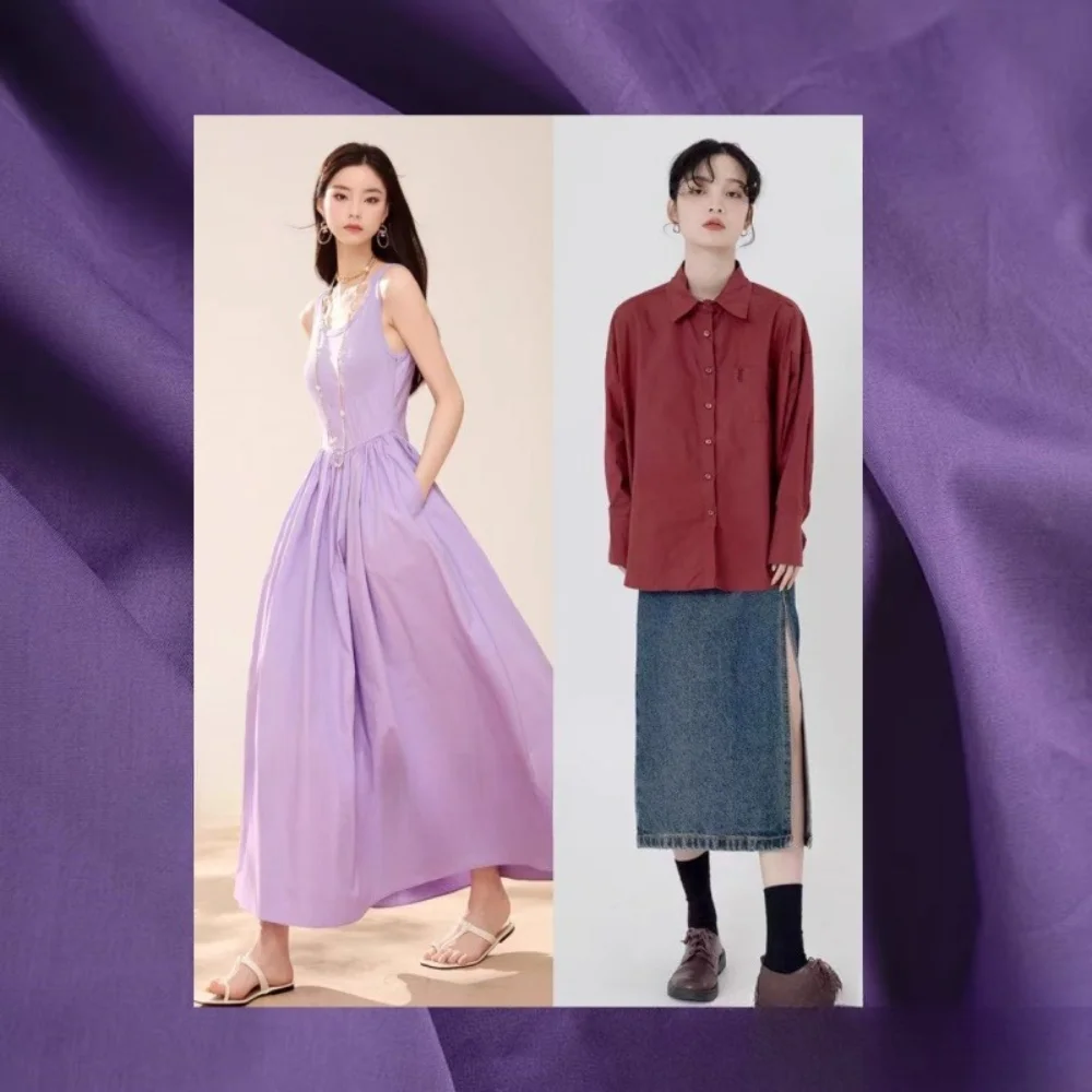 

High Count Density Cotton Poplin Fabric for Breathable Skin Fashion Shirt Dress Clothing Lining Fabrics Apparel Diy Sewing Cloth