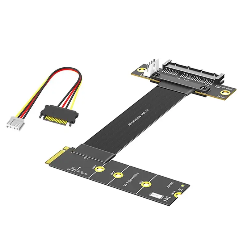 NVME To PCI-E 4.0 X4 Riser Cable For Capture Card Nvme SSD Card For Mining Rig Card Network Cards
