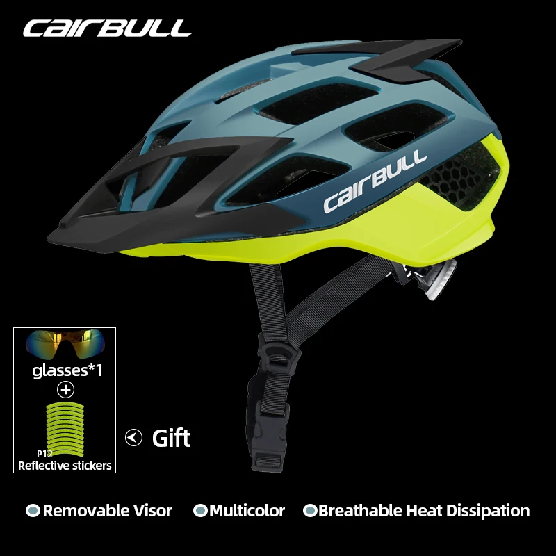 CAIRBULL 290g Ultralight Cycling Helmet for Man Off-road Bicycle Helmet Mtb with Removable Visor PC+EPS Racing Capacete Ciclismo