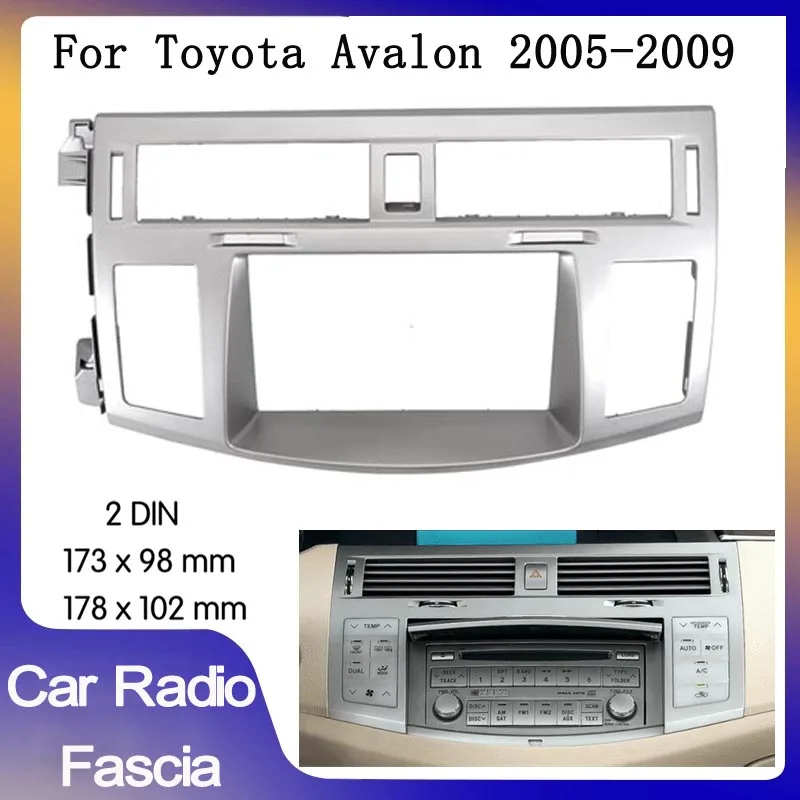 

178*100mm frame 2Din Car DVD Stereo Panel Radio Fascia for Toyota Avalon 2005-2009 car Radio Fascia Car Refitting Frame Panel