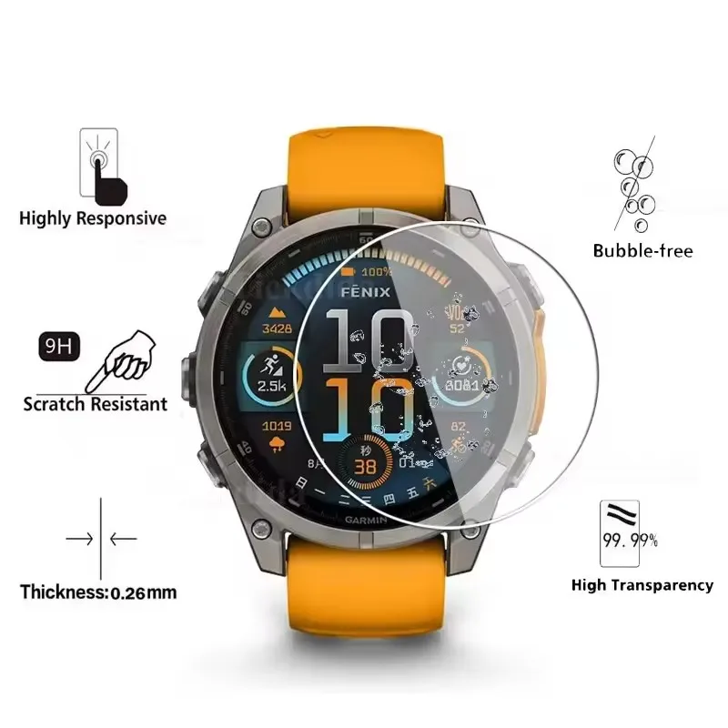 3PCS Smart Watch Screen Protector For Garmin Epix Gen 2 / Epix Pro Gen 2 47mm 51mm Tempered Glass Protective Film image 5