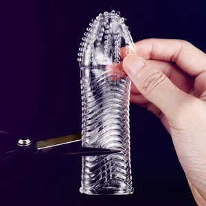 Male Penis Extension Sleeves, Reusable Condoms, Dick Sperm Lock, Cock Rings, Dildos Cover, Adult Sex Toys, Ejaculation Delay 6 Main Sales Penis Ejaculation Cover - №5