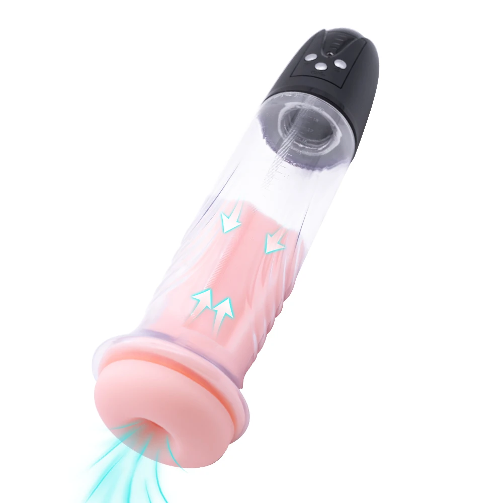 Penis Pump Enlarger Automatic Sucking Penis Pumps Sex Toys for Men Dick Pump Penis Extender Vacuum Pump Penile Trainer with Box