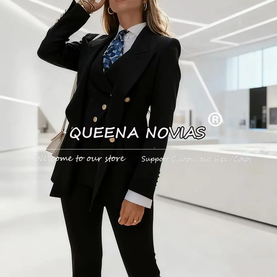 

Clsssic Business Suits For Women Customized 3 Pieces Sets Trajes De Mujer elegante Lady Business Prom Blazers Female Clothing