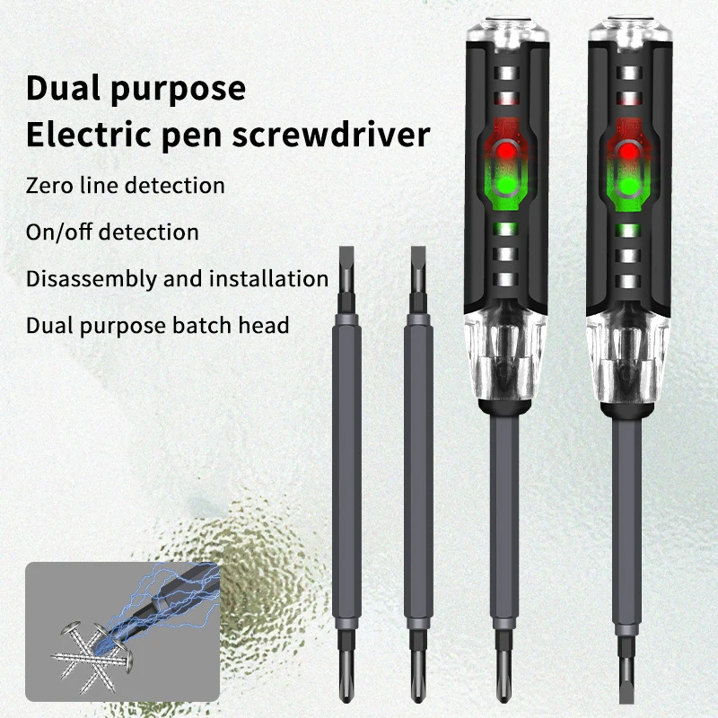 

2 в 1, отвертка с сильным крутящим моментом, датчик, тестер электроэнергии, ручка, детектор нулевой живой воды с индикатором