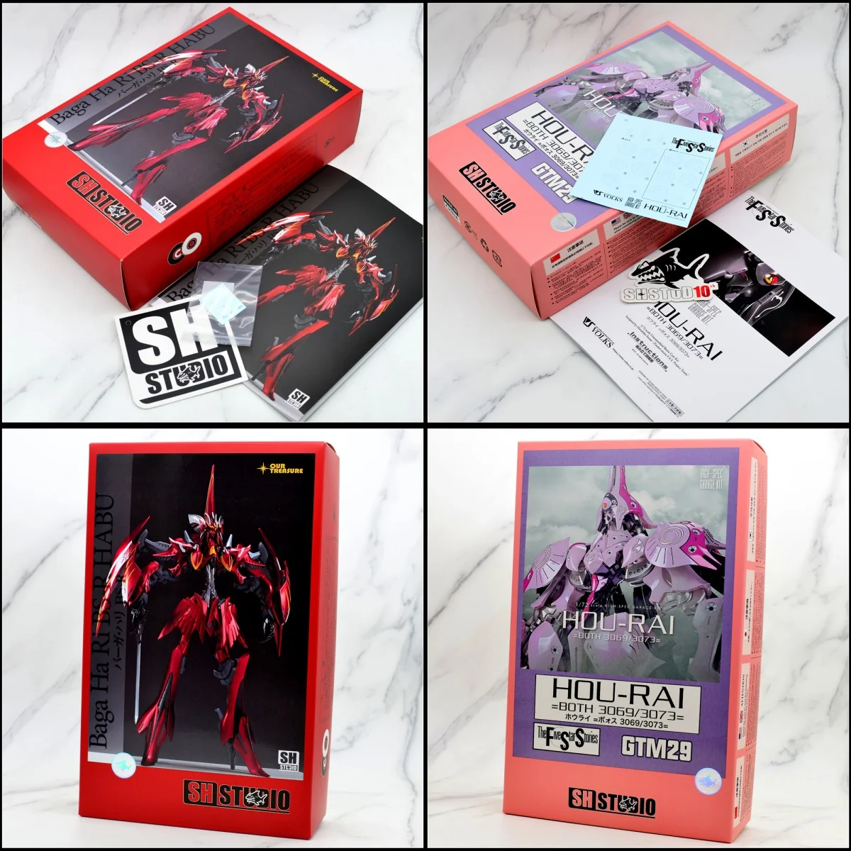 Sh Studio Five Star Story Fss 1/100 Gtm Ot Bs-R Habu Red Snake Gk Resin e 1/72 Gtm Hoi-Rai Asura em Estoque
