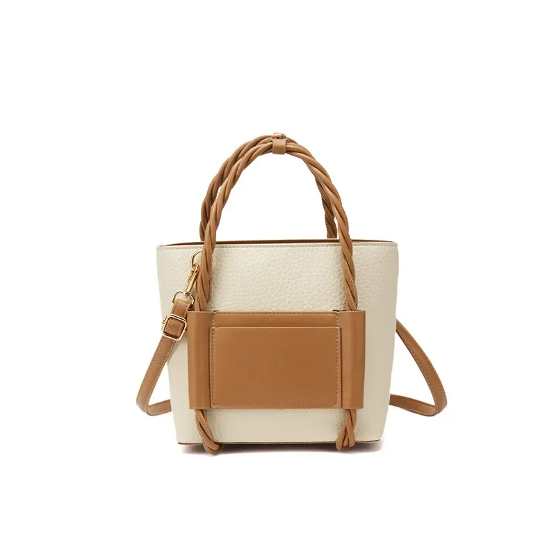 

Women's 2025 Trendy Sling Bag, Stylish Textured Leather, Vintage Twist Handle Shoulder Bag, Compact Wallet for Daily Commute